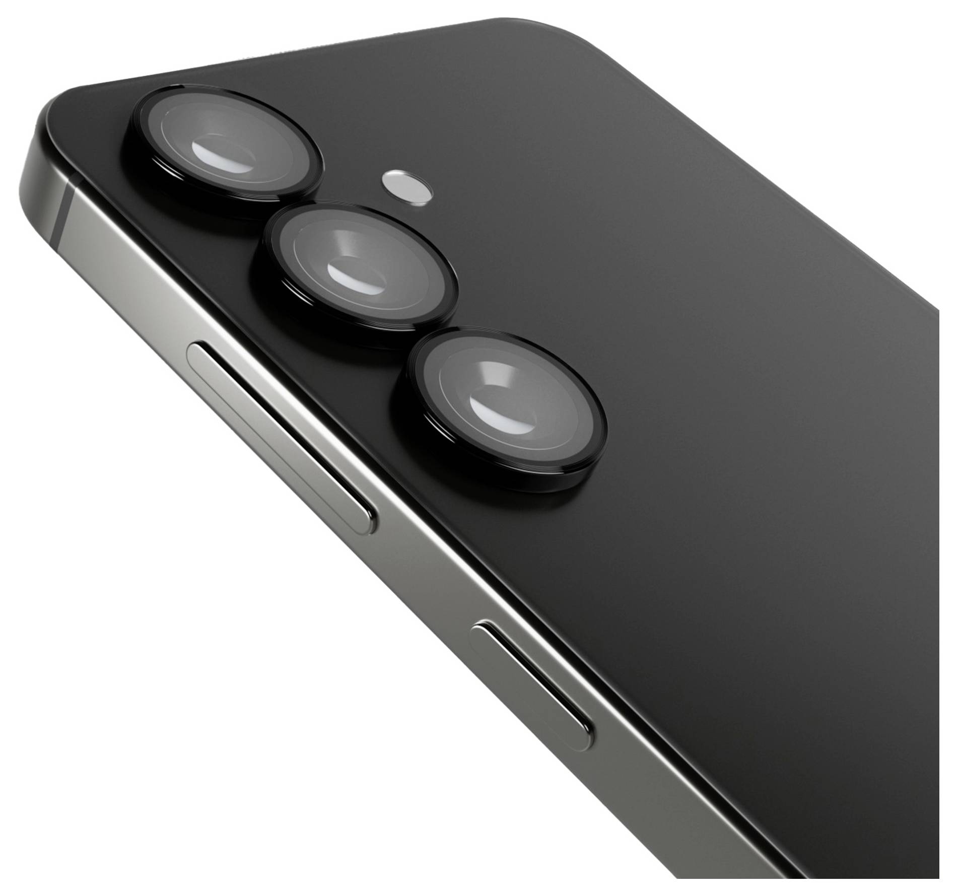 Ein elegantes schwarzes Smartphone-Gehäuse mit minimalem Branding, entwickelt für Schutzpurposen.