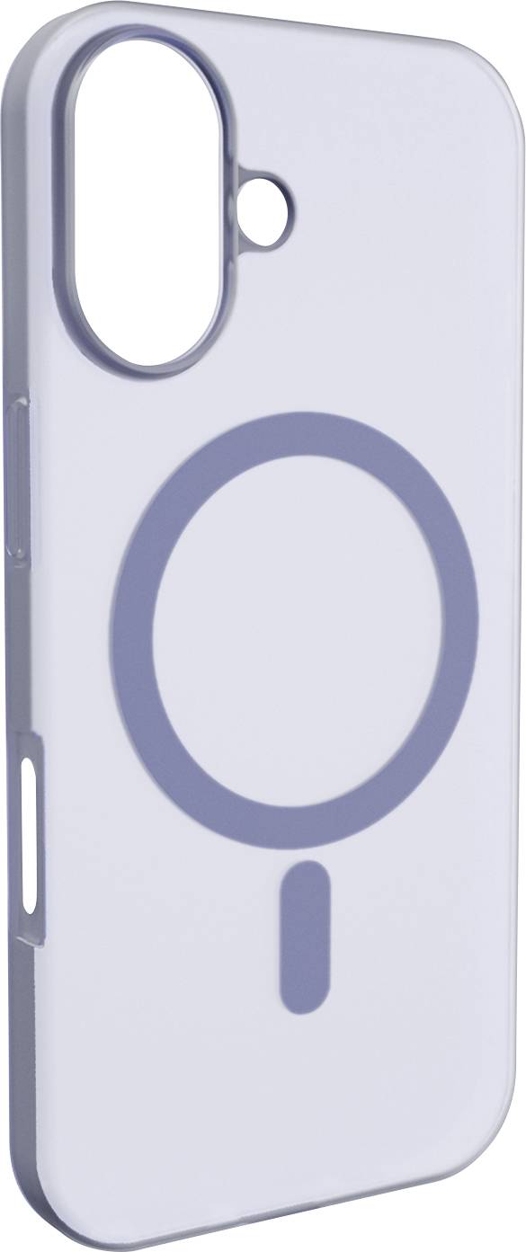 Eine weiße Handyhülle mit einem großen kreisförmigen Muster und einer kleinen Linie darunter, wahrscheinlich für eine Aussparung der rückwärtigen Kamera und des Fingerabdrucksensors.