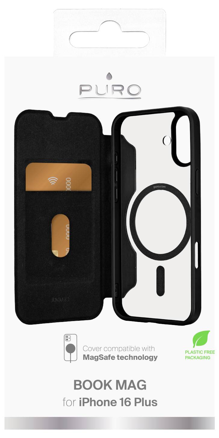 Sbs mobile Flip Cover Apple iPhone 16 Plus Schwarz PUIPC1667BKMAGBLK