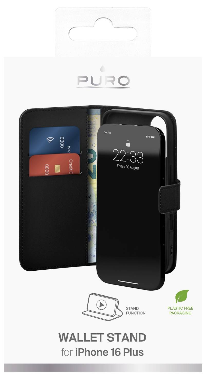 „Puro Wallet Stand für iPhone 16 Plus