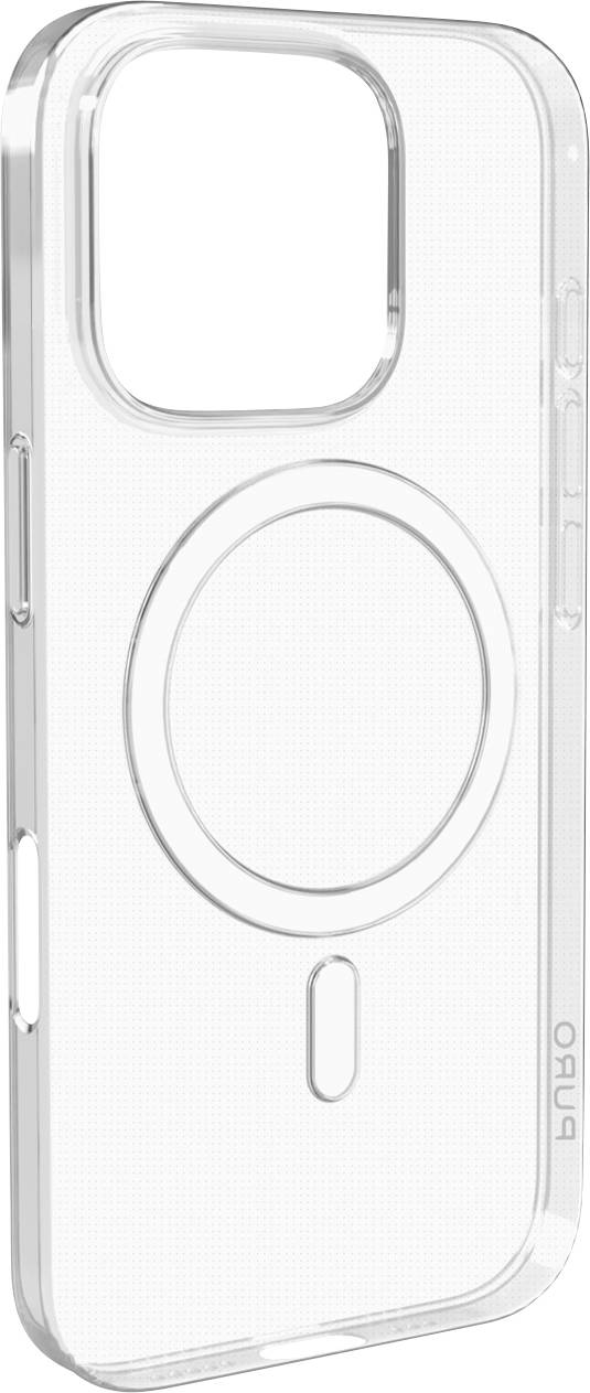 Ein durchsichtiges Handyhüllenschutzteil mit einem kreisförmigen Muster auf der Rückseite und Tastenaussparungen an den Seiten, entwickelt für ein bestimmtes Telefonmodell.
