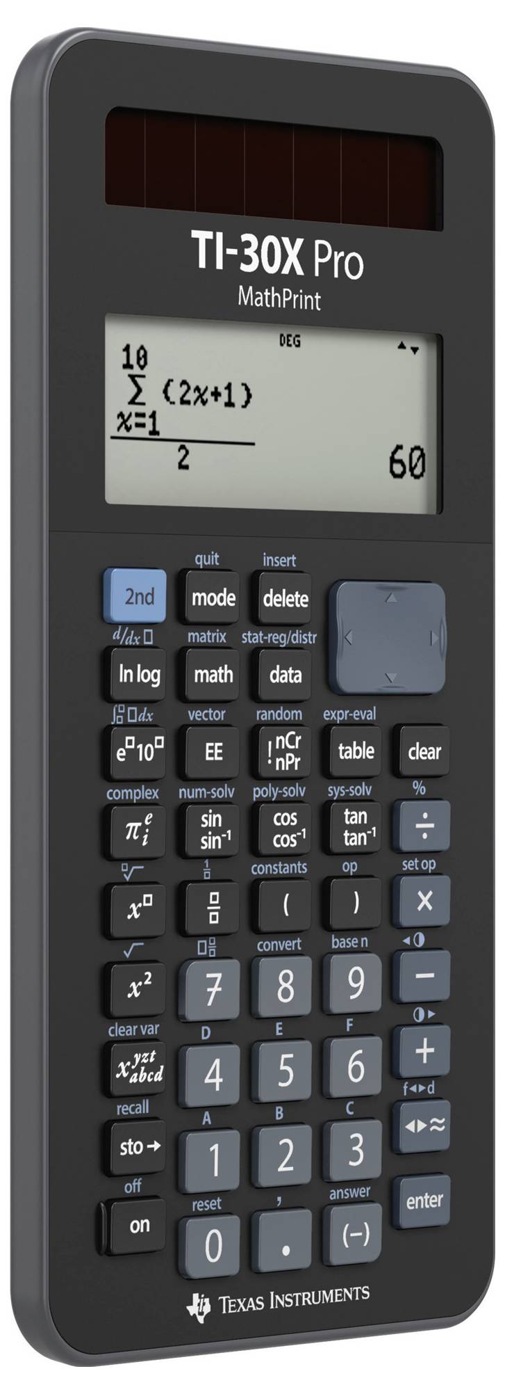 Texas Instruments TI-30 X Pro Schulrechner Anthrazit (B x H x T) 104 x 195 x 38mm