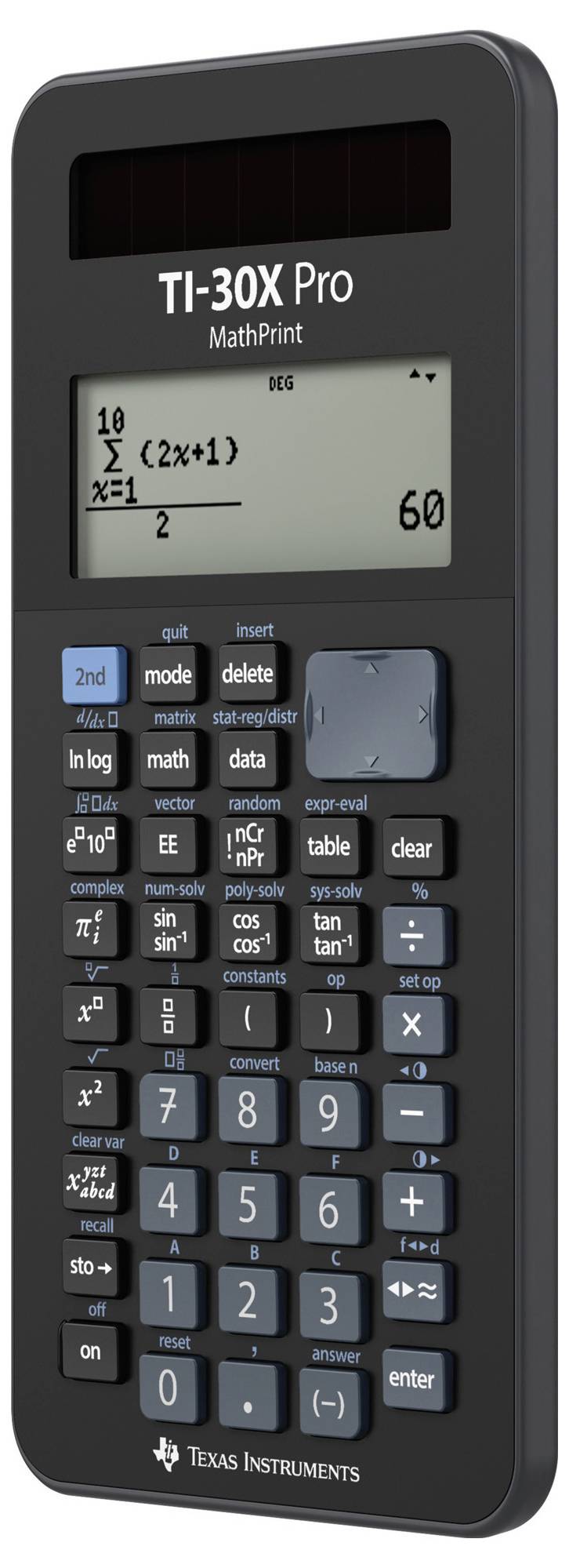 Texas Instruments TI-30 X Pro Schulrechner Anthrazit (B x H x T) 104 x 195 x 38mm