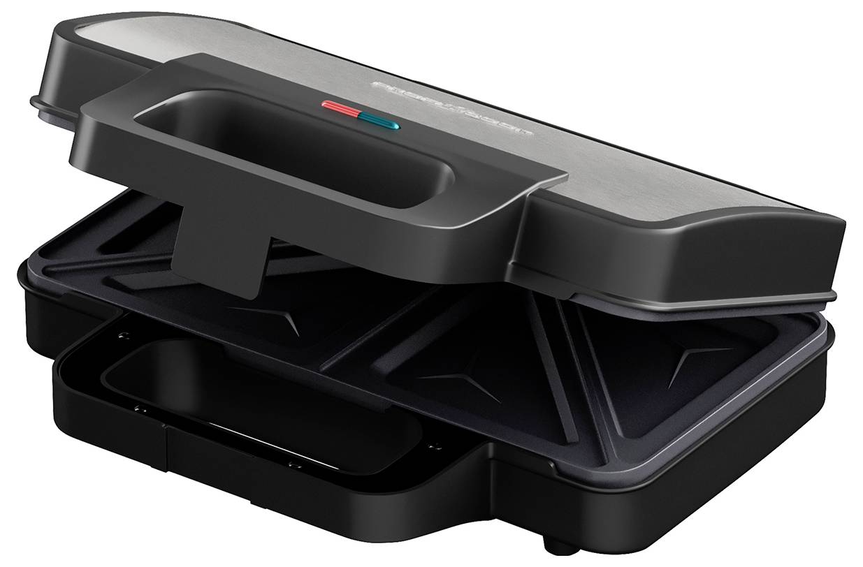 Profi Cook PC-ST 1315 Sandwich-Toaster Antihaftbeschichtung, Kontrollleuchte Edelstahl, Schwarz