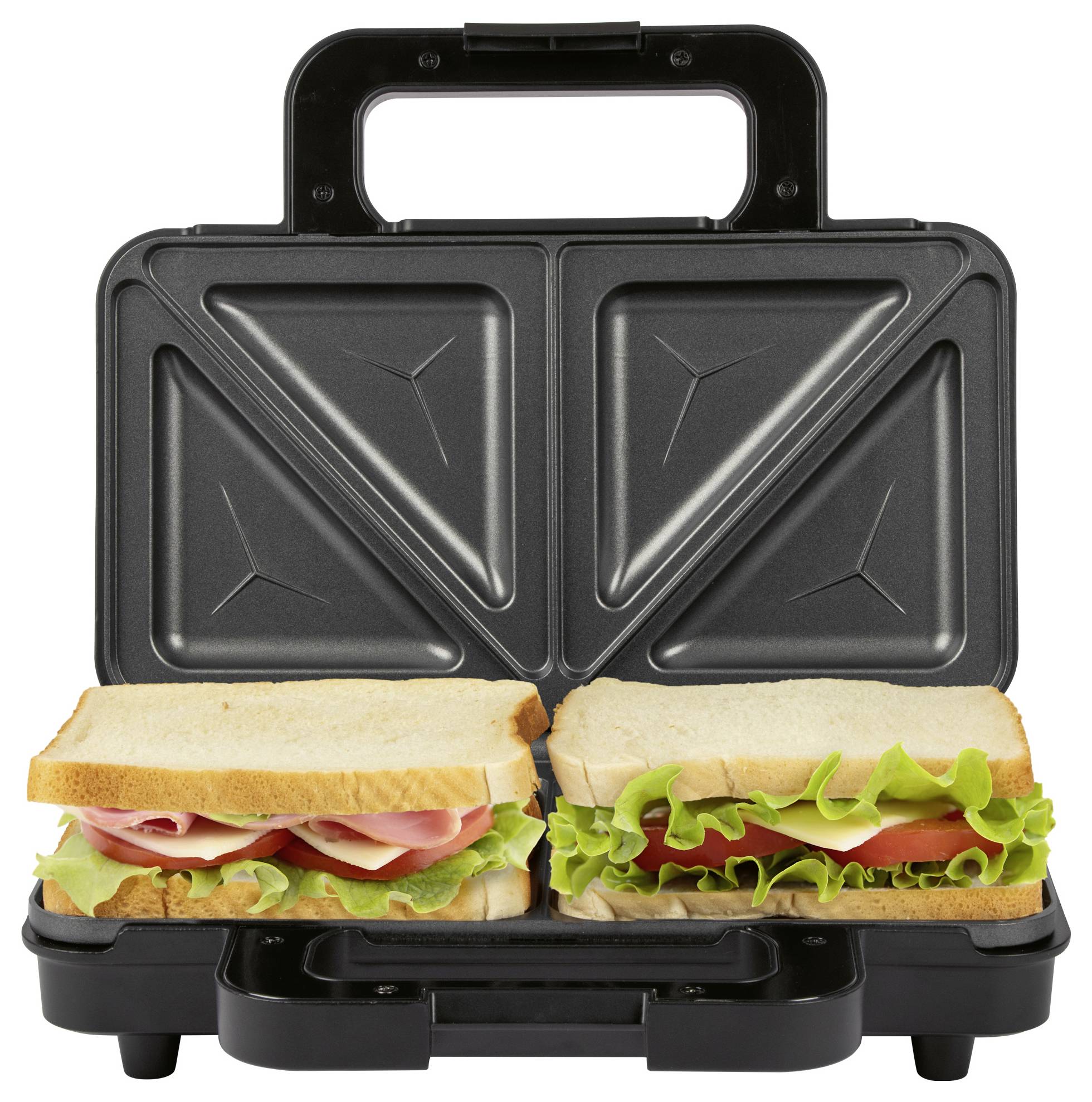 Profi Cook PC-ST 1315 Sandwich-Toaster Antihaftbeschichtung, Kontrollleuchte Edelstahl, Schwarz