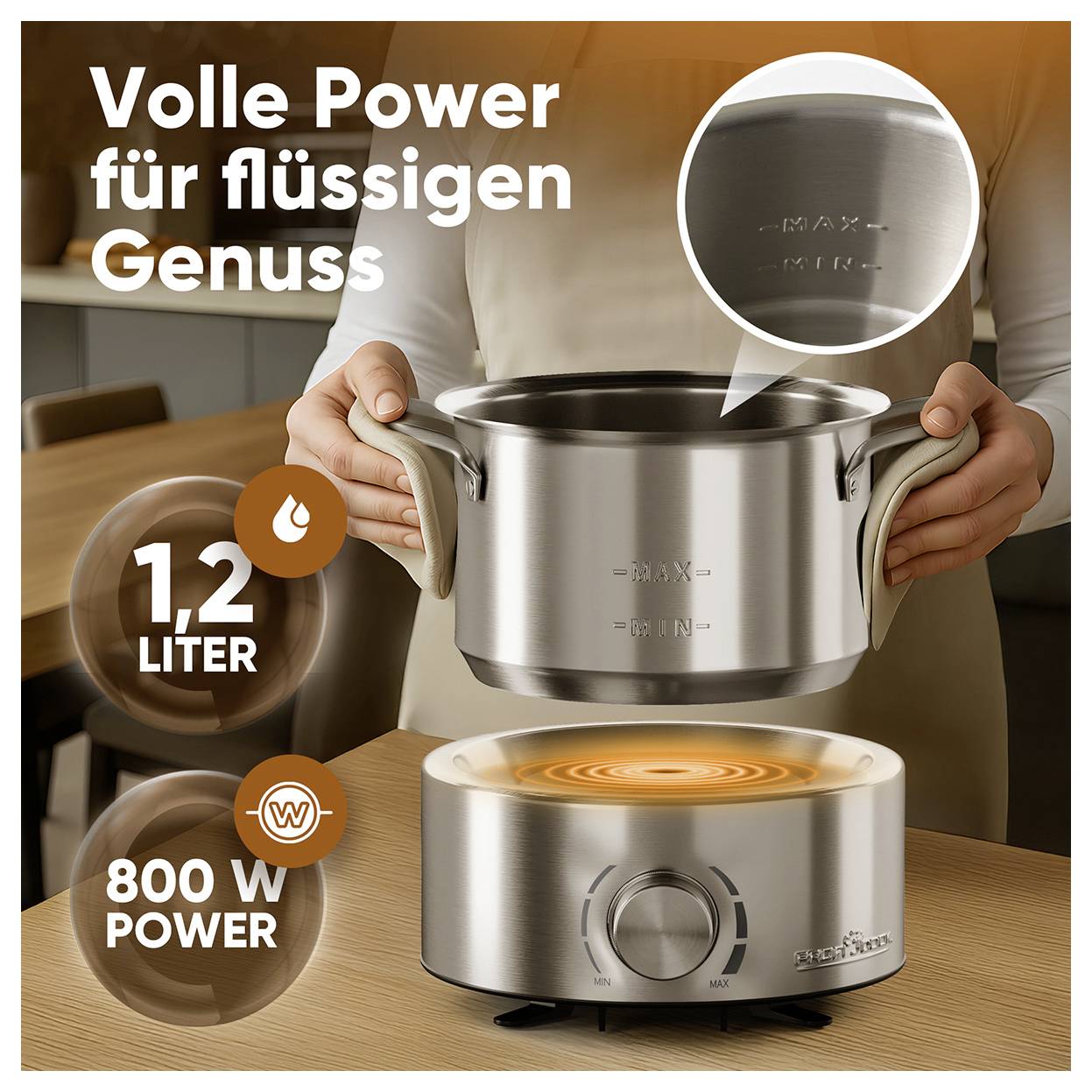 Profi Cook PC-FD 1288 Fondue 800W Edelstahl