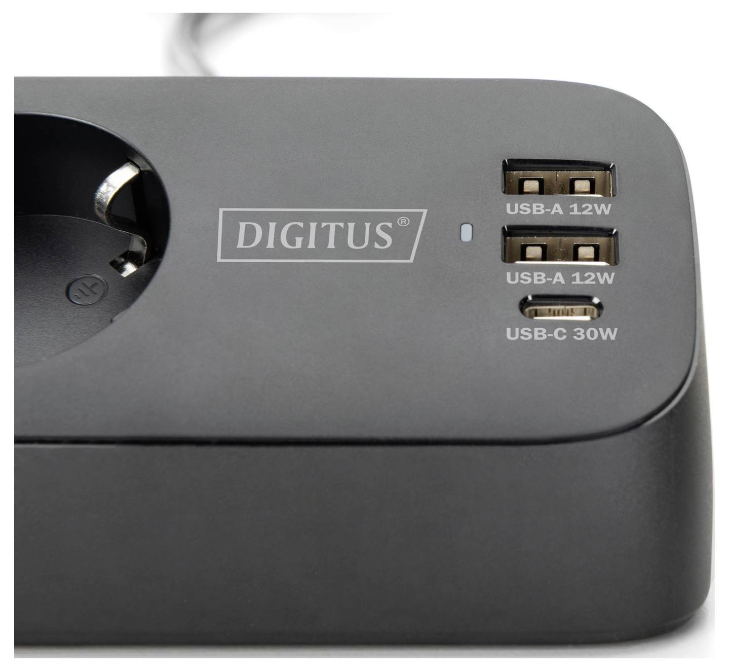 Digitus DA-70625 Tischsteckdose Schwarz Schutzkontakt 1St.