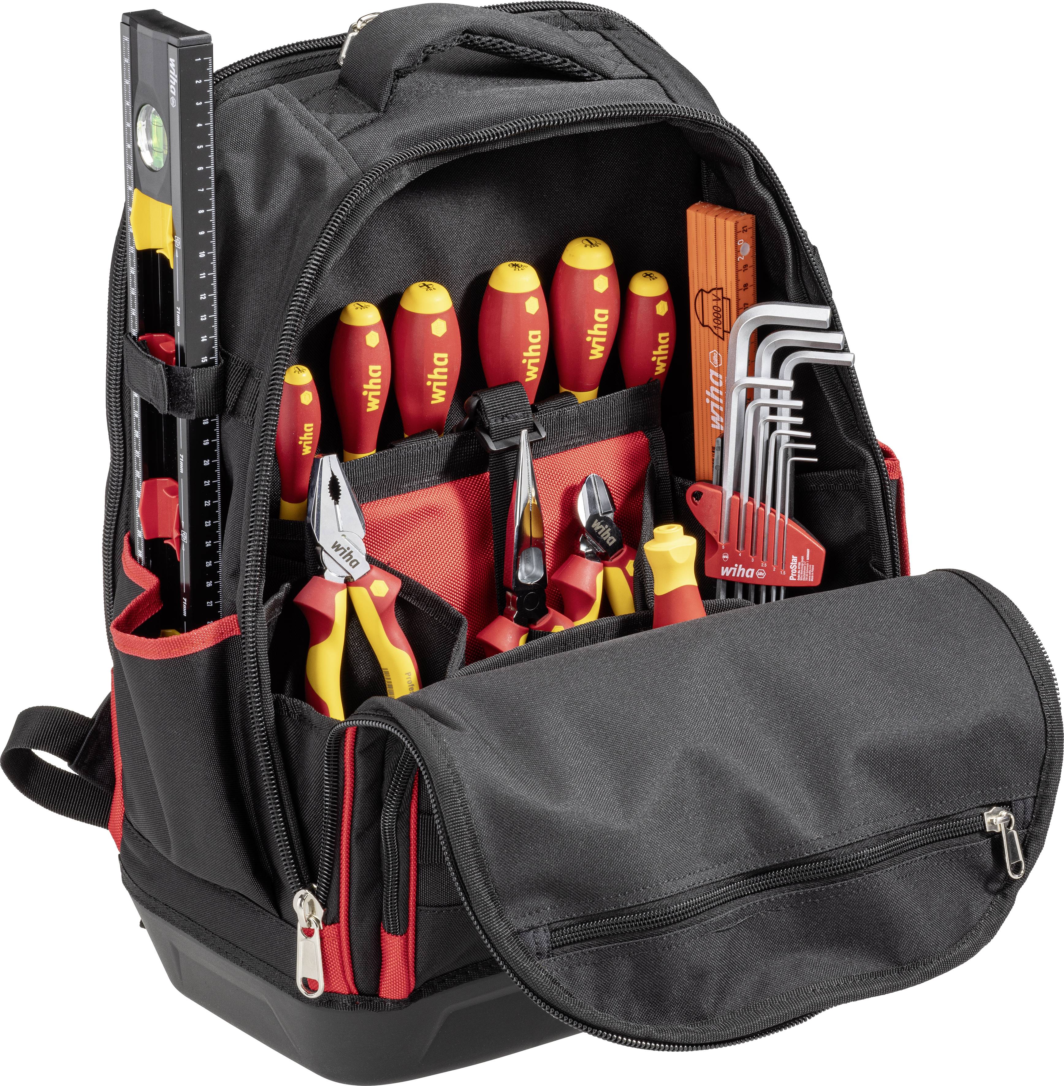 TOOLCRAFT 45528TC Profi Werkzeugrucksack bestückt (B x H x T) 35 x 45 x 23cm