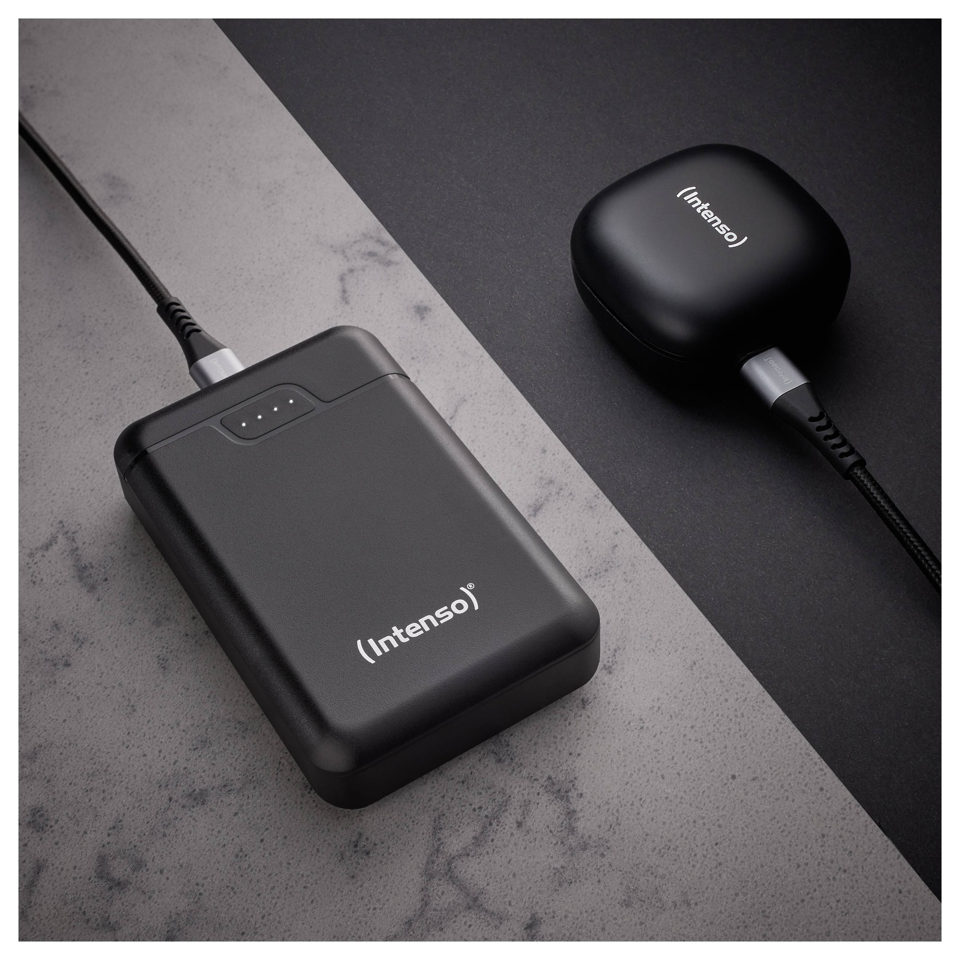Intenso Intenso Power Bank B10000 black Powerbank 10000 mAh Li-Ion USB-A, USB-C® Schwarz Statusanzeige