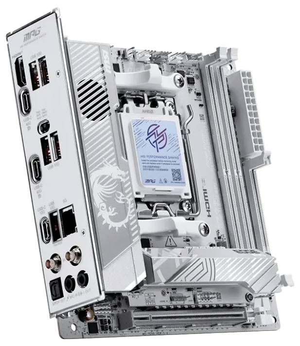 MSI MPG X870I EDGE TI EVO WIFI Mainboard Sockel (PC) AMD® AM5 Formfaktor (Details) ITX Mainboard-Chipsatz AMD® X870