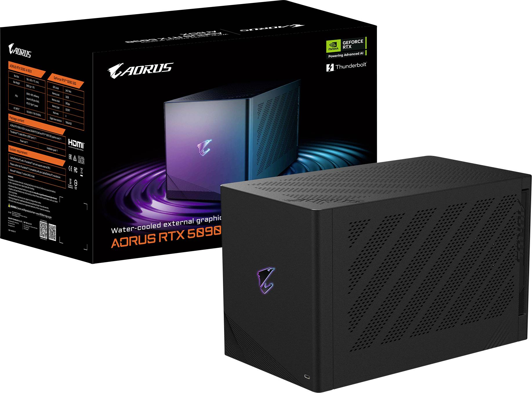 Gigabyte Externes Grafikkarten Gehäuse Nvidia GeForce RTX 5090 GeForce RTX 5090 32 GB GDDR7-VRAM Th