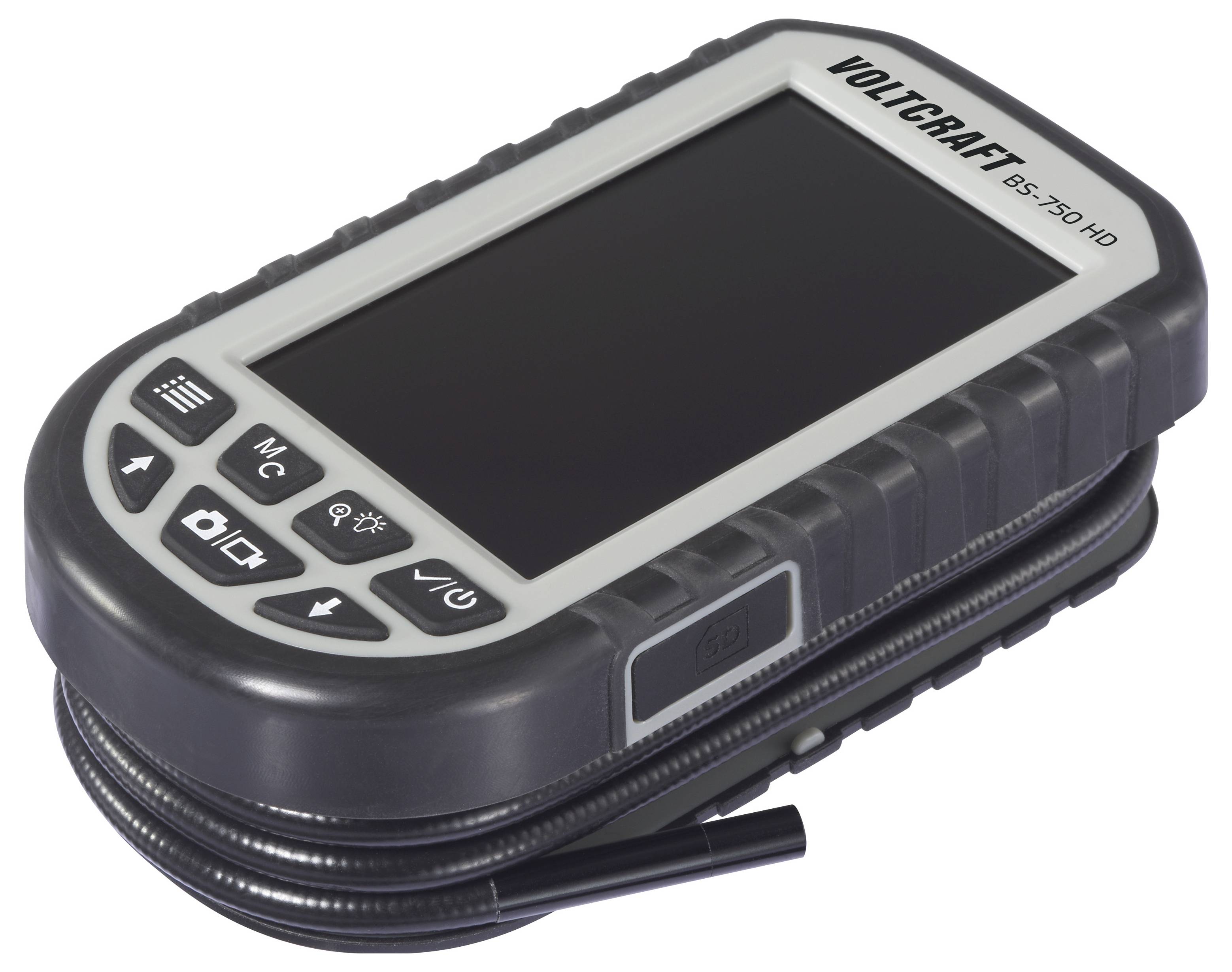 Tragbares Gerät mit der Bezeichnung „Voltcraft BS-750 HD