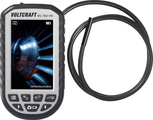 VOLTCRAFT BS-760 HD Endoskop Sonden-Ø: 5.5 mm Sonden-Länge: 1 m Wärmebild Kamera im Gehäuse Akku