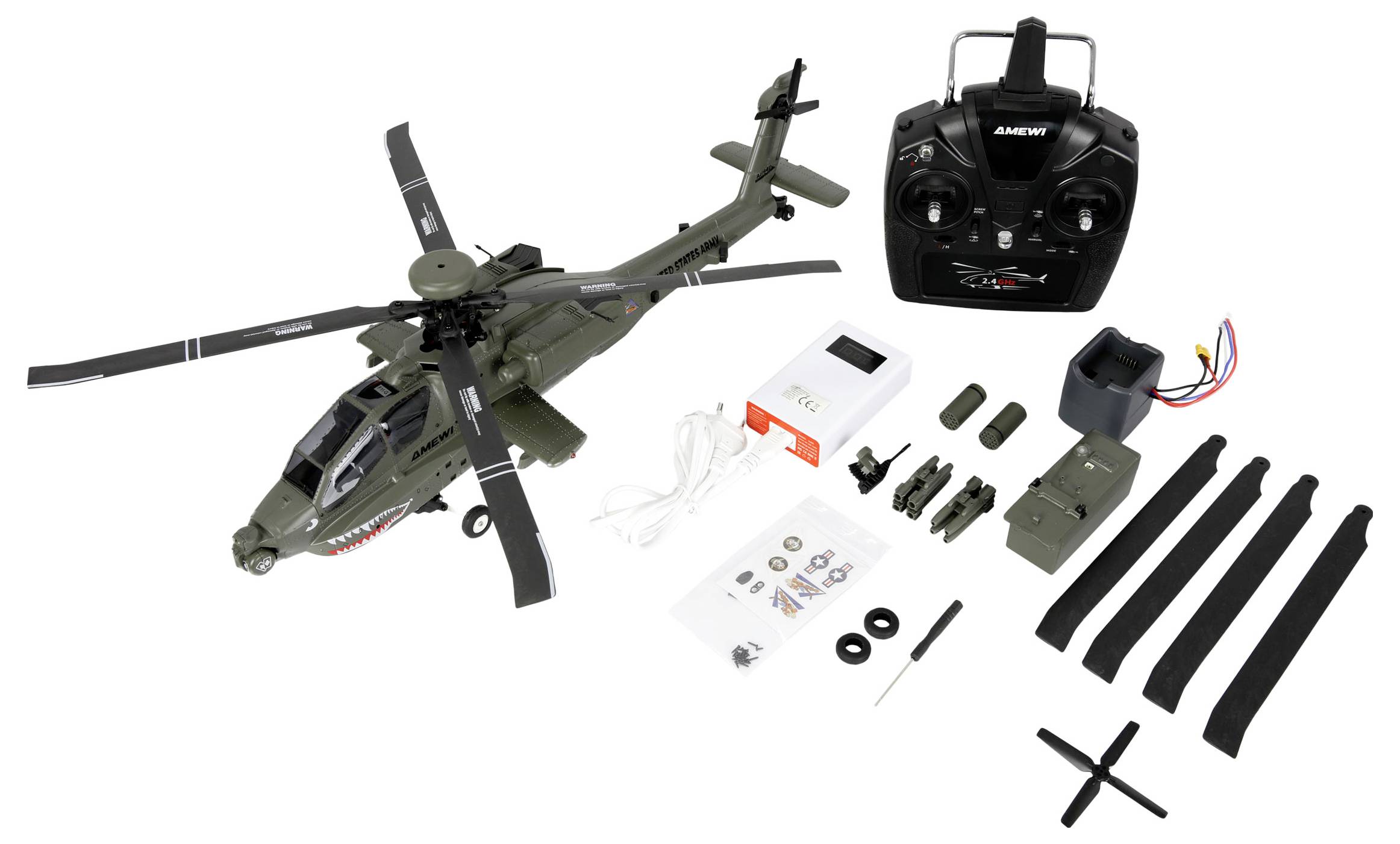 Amewi Apache AH-64D CP RC Einsteiger Hubschrauber RtF