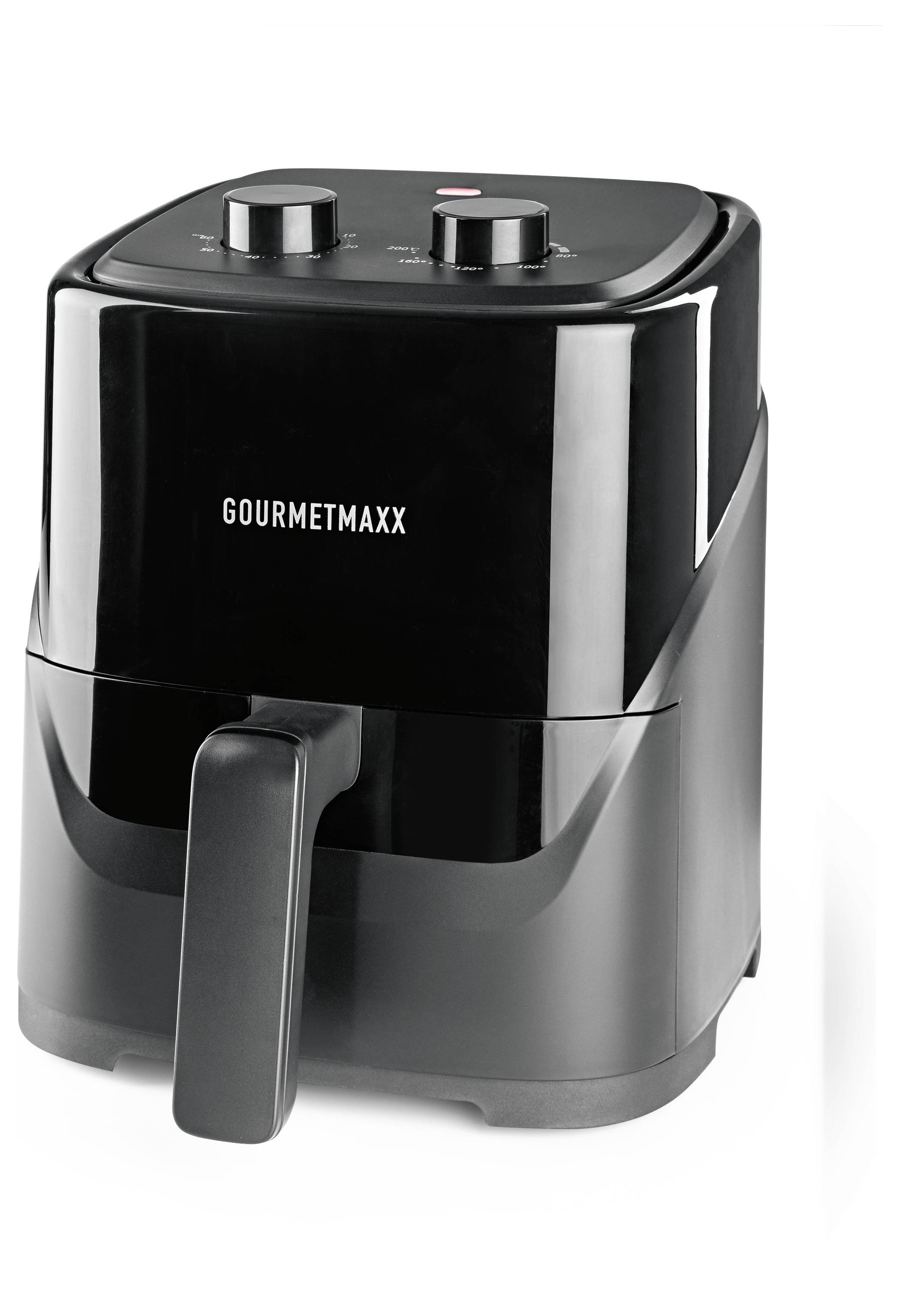 GourmetMaxx Heißluft-Fritteuse 3.2 1300 W Timerfunktion, Temperaturvorwahl Schwarz