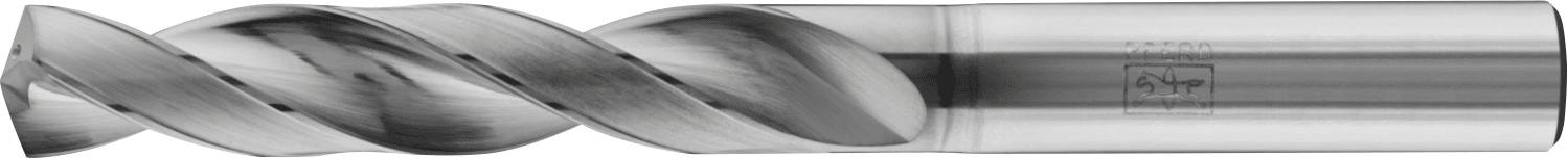 Ein Stahlbohrer mit einer Spiralnutengeometrie, der zum Schneiden und Bohren in verschiedene Materialien verwendet wird.