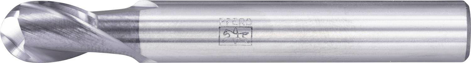 Eine Nahaufnahme eines Metallschneidewerkzeugs mit spiralförmigen Nuten, das für Fräs- oder Bearbeitungsprozesse verwendet wird. Das Werkzeug ist horizontal positioniert.