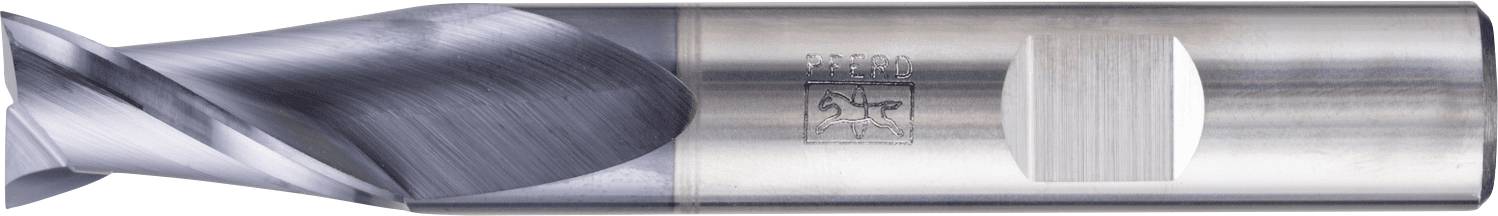 Eine Nahaufnahme eines metallischen Bohrers mit einer scharfen, spiralförmigen Schneidkante, entwickelt für präzises Bohren in industriellen Anwendungen.