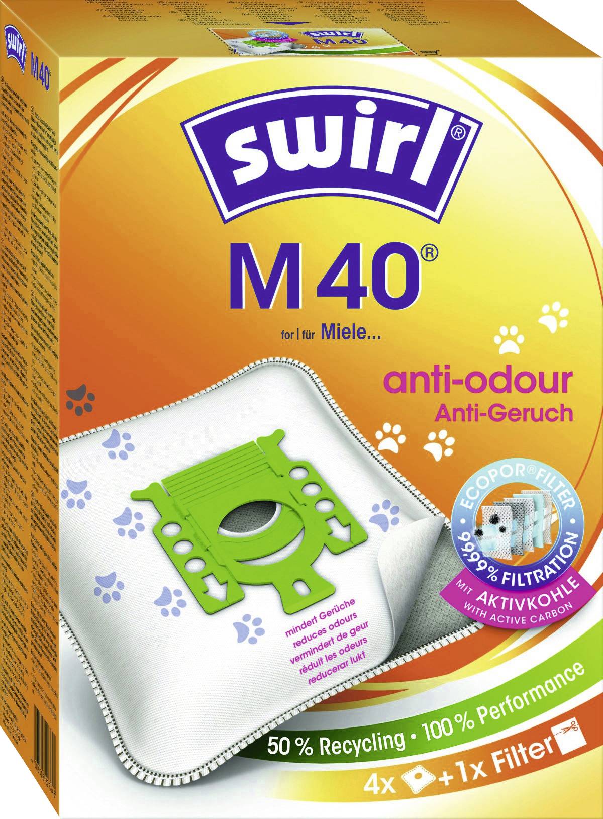 Swirl M 40 EcoPor Anti Odour Staubsaugerbeutel 4 St.