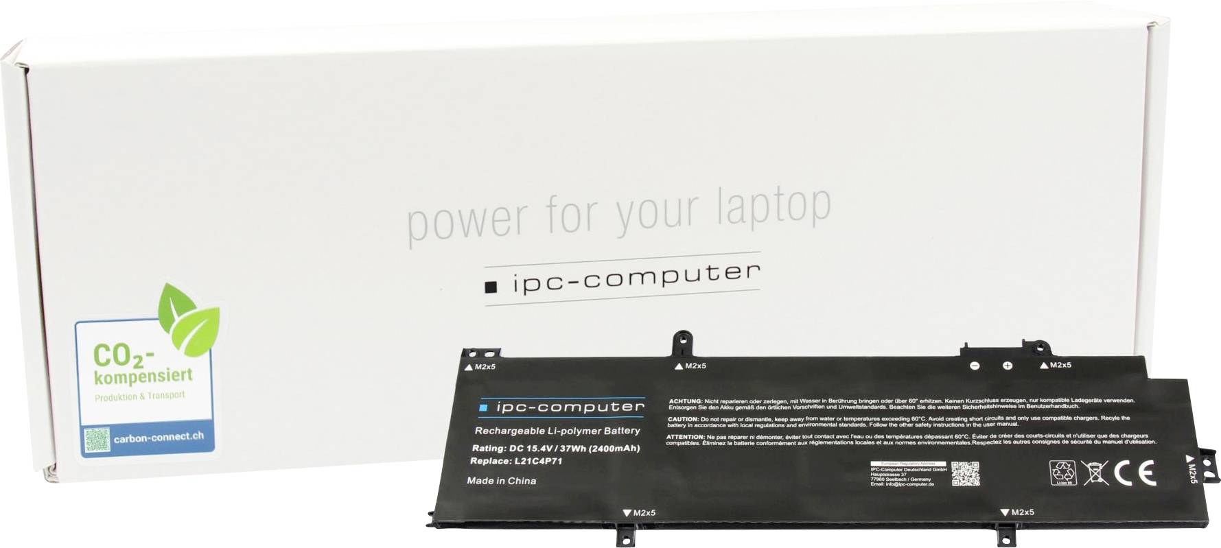 Ipc-computer Notebook-Akku Akku L21C4P71 REPLACE 15.40V 2400 mAh