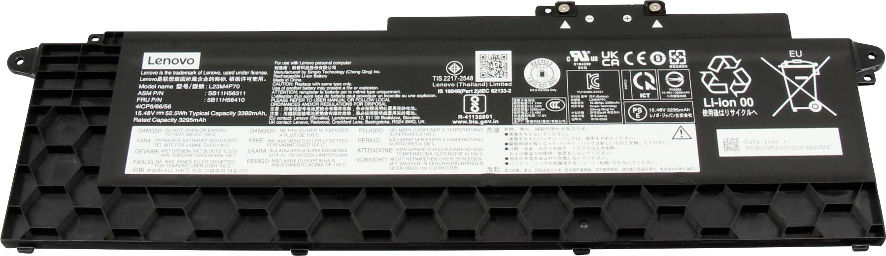 Lenovo Notebook-Akku Akku 5B11H56410 15.48V 3390 mAh