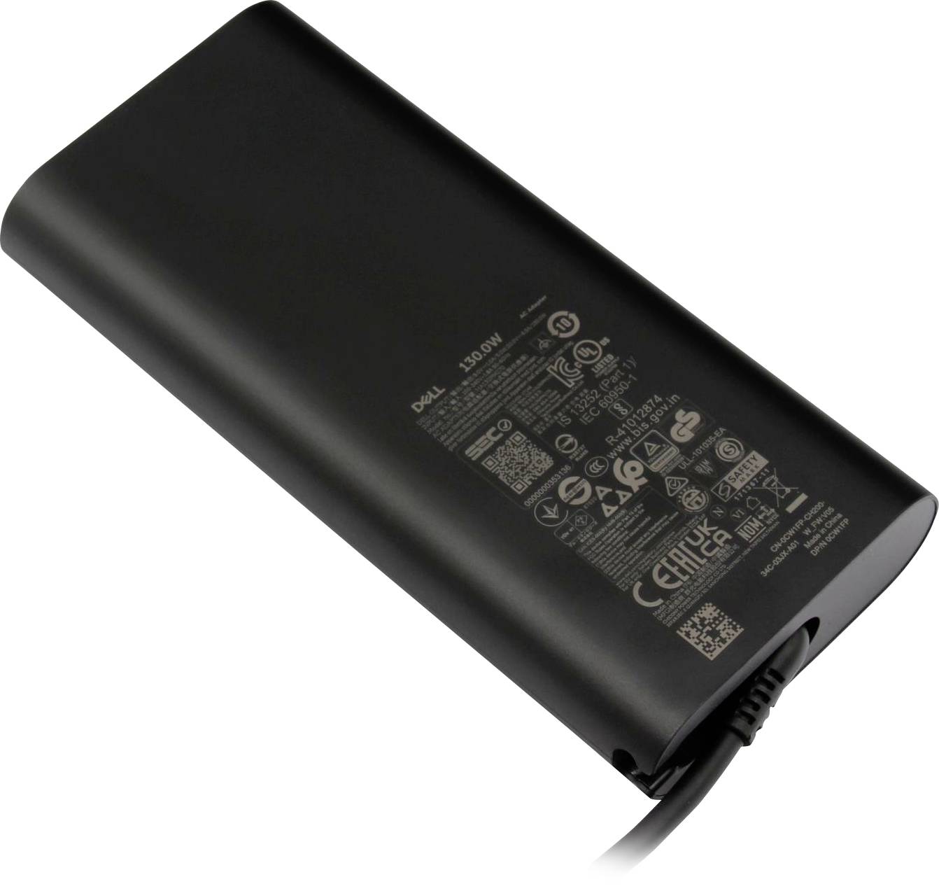 Ein schwarzer Netzteil mit der Aufschrift 