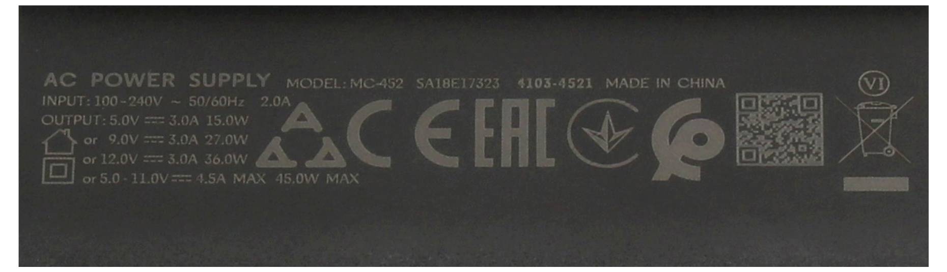 Lenovo Netzteil SA18E17323 Notebook-Netzteil 45W 12V 4A