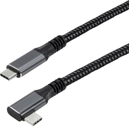 Maxtrack USB-Kabel USB 3.2 Gen2x2 USB-C® Stecker 1 m Schwarz beidseitig verwendbarer Stecker, vergo