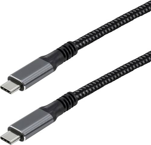 Maxtrack USB-C® Kabel USB 3.2 Gen2 USB-C® Stecker 2 m Schwarz beidseitig verwendbarer Stecker, verg