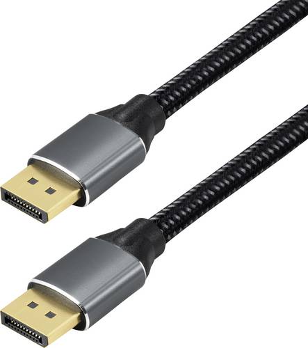 Maxtrack DisplayPort Anschlusskabel DisplayPort Stecker 1 m Schwarz C303-1L 16K UHD, Aluminium-Stec