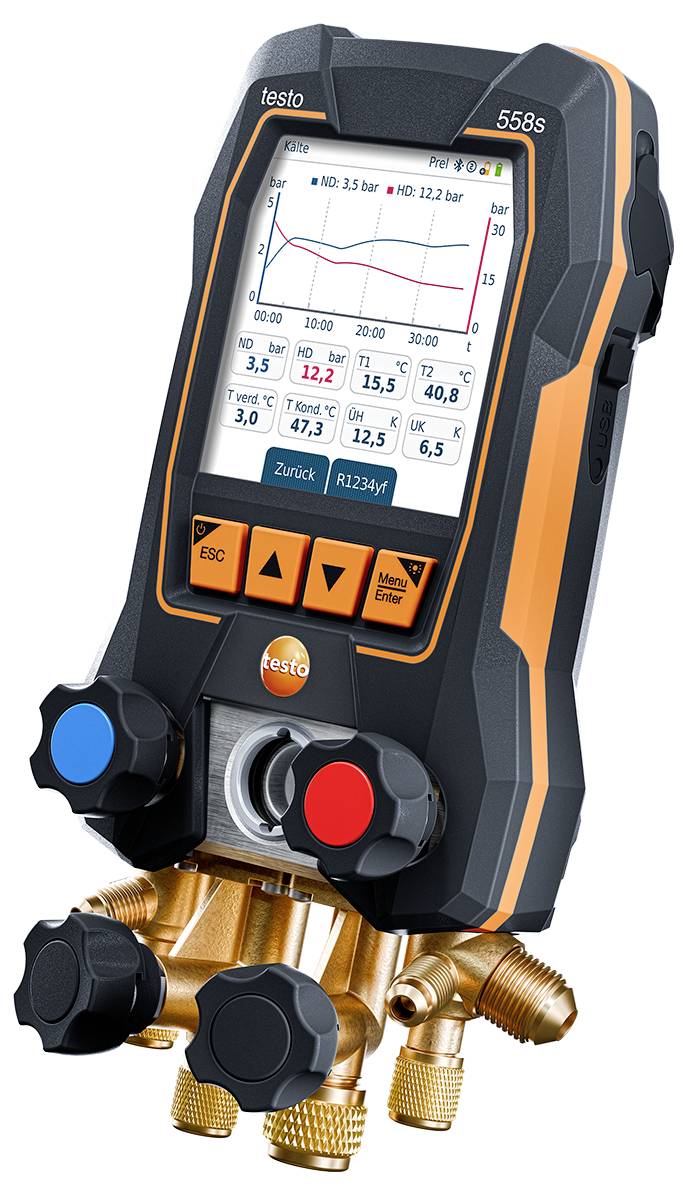 Testo Wärmepumpen-Profi-Set 558s - Wärmepumpen-Set M Druck, Vakuum, Temperatur