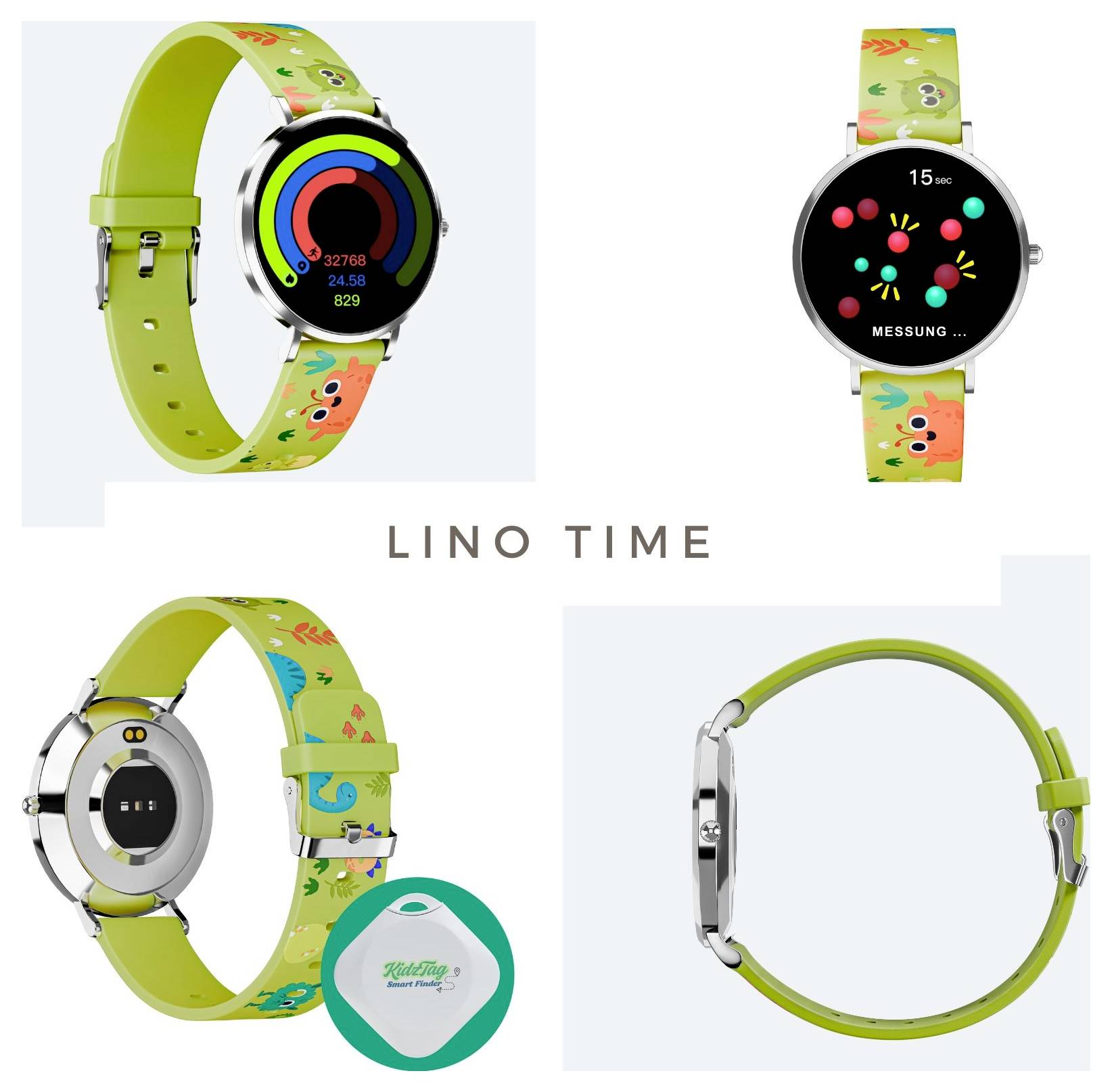 XCOAST LINO TIME Kinder-Smartwatch 38 mm Grün