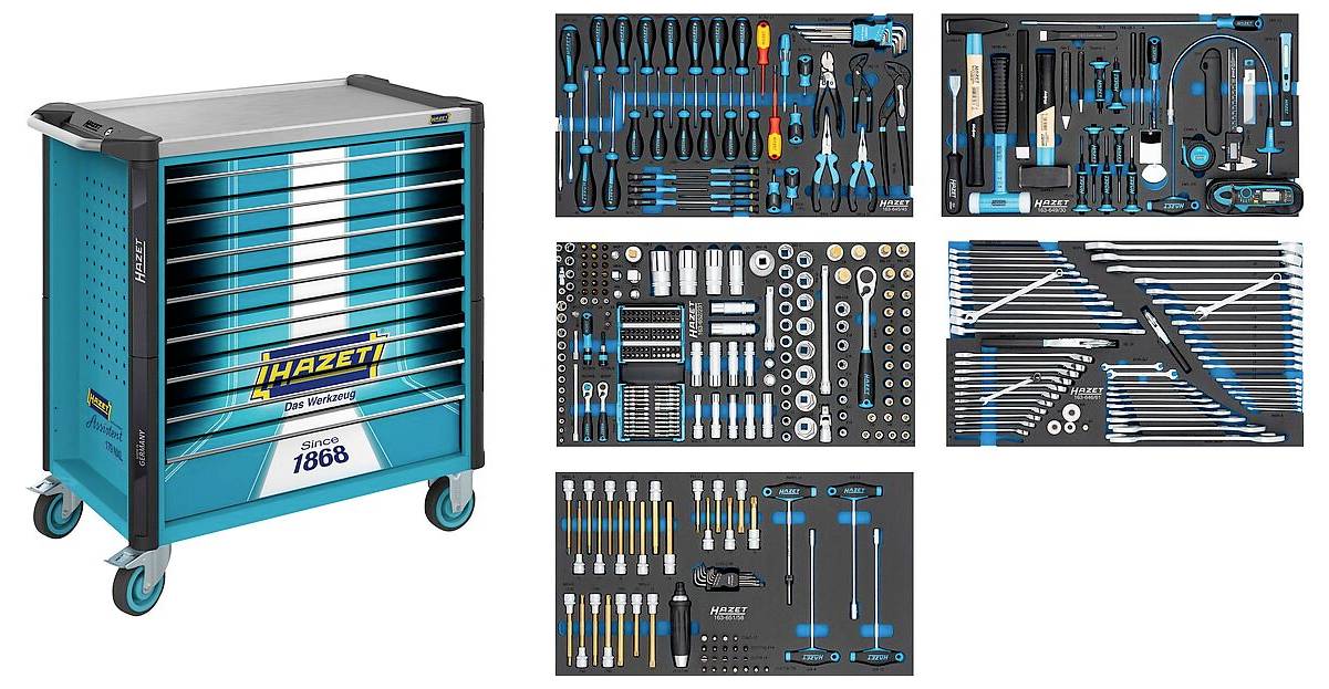 Hazet 179NXL-8S1/425 Werkstattwagen Herstellerfarbe: Blau, Schwarz