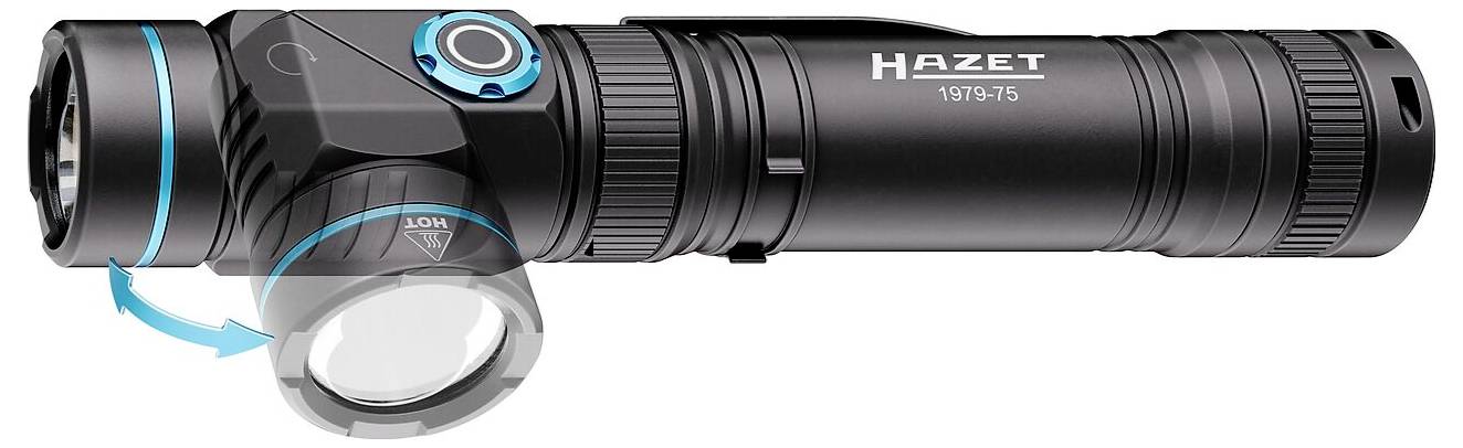 Hazet LED Taschenlampe mit UV-Licht akkubetrieben, über USB 800lm 3h 165g