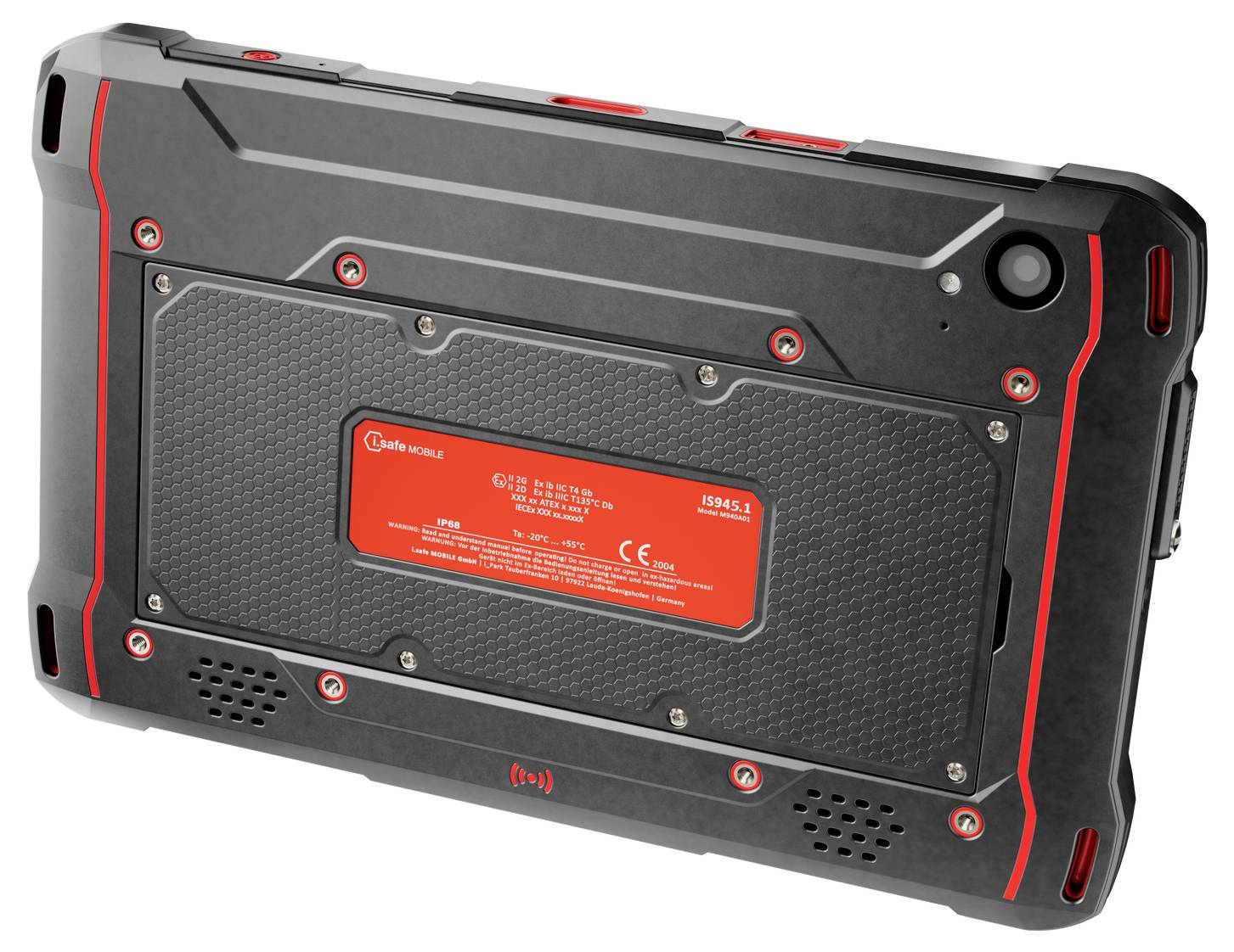 ISafe MOBILE IS945.1 Ex-geschütztes Tablet 25.7cm (10.1 Zoll) 128GB 5G, LTE/4G, WiFi Schwarz, Rot Qualcomm® Kryo Octa Core