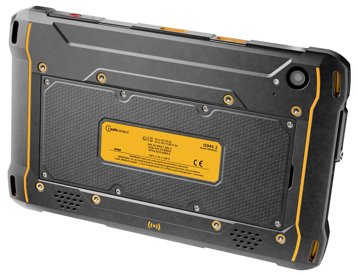 ISafe MOBILE IS945.2 Ex-geschütztes Tablet 25.7cm (10.1 Zoll) 128GB 5G, LTE/4G, WiFi Schwarz, Gelb Qualcomm® Kryo Octa Core