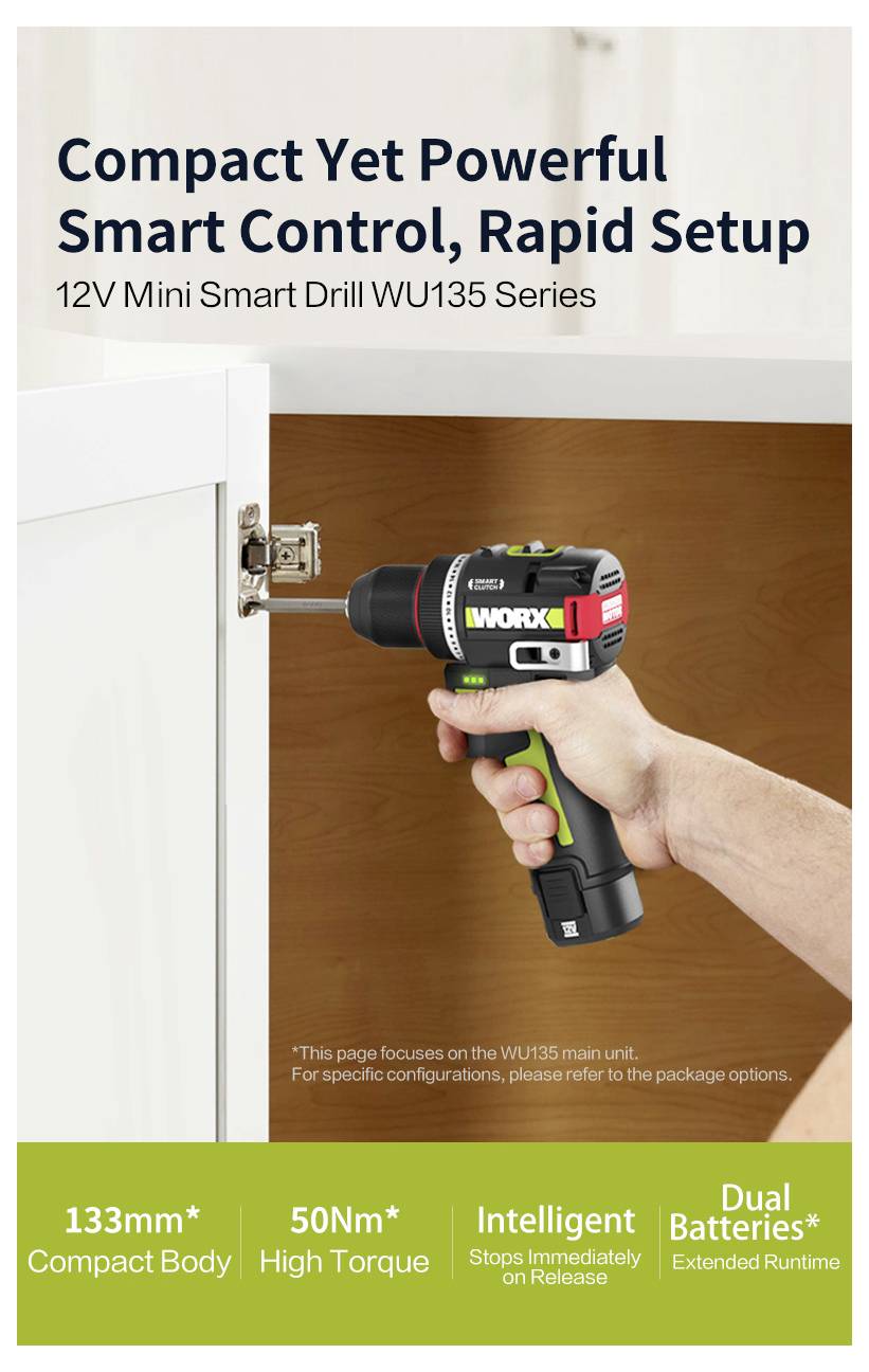 Worx WU927 Akku-Schlagschrauber, Akku-Bohrschrauber 12V 2 Ah, 4Ah Li-Ion inkl. 2. Akku, inkl. Ladegerät, inkl. Aufbewahrungsbox