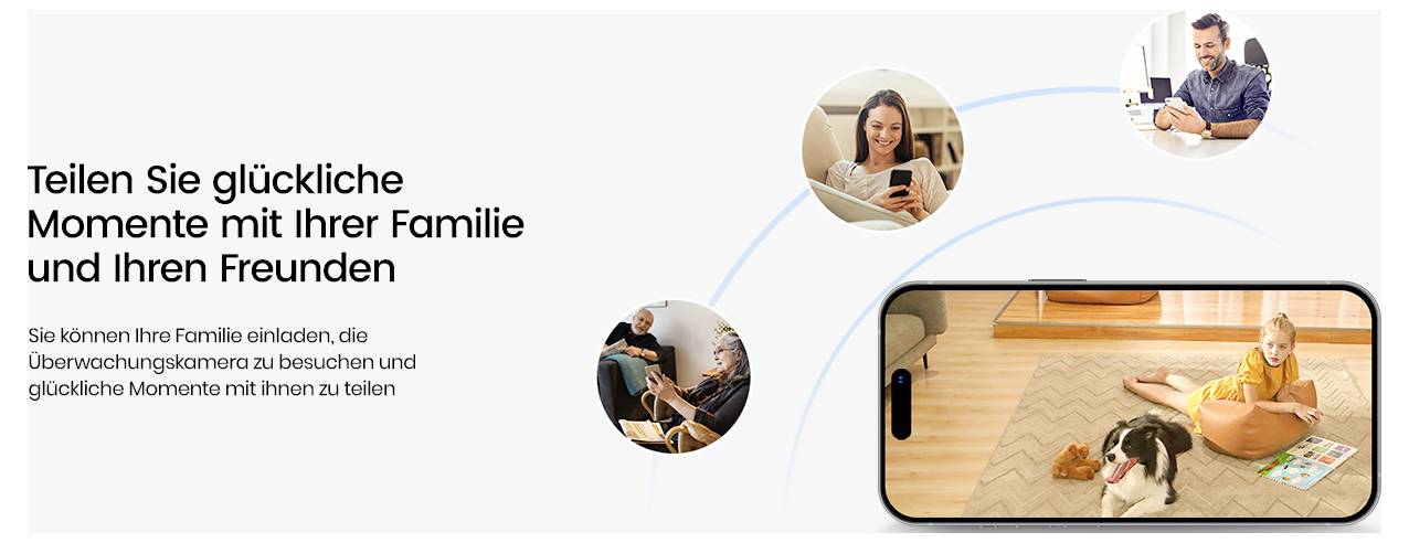 „Teilen Sie glückliche Momente mit Ihrer Familie und Ihren Freunden