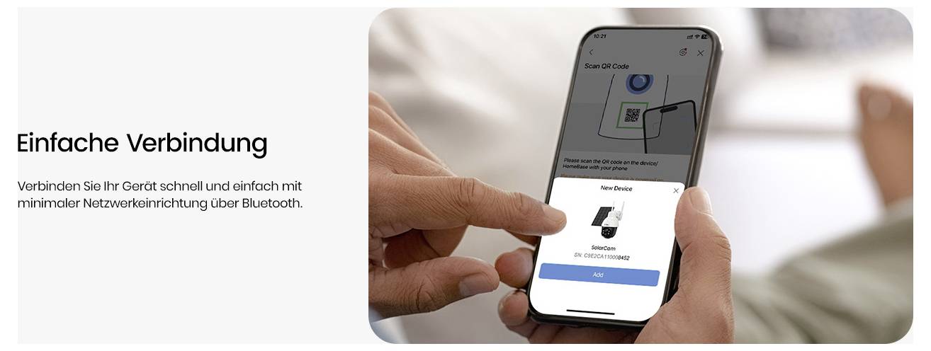 Person richtet eine Bluetooth-Verbindung auf einem Smartphone ein. Der Bildschirm zeigt 