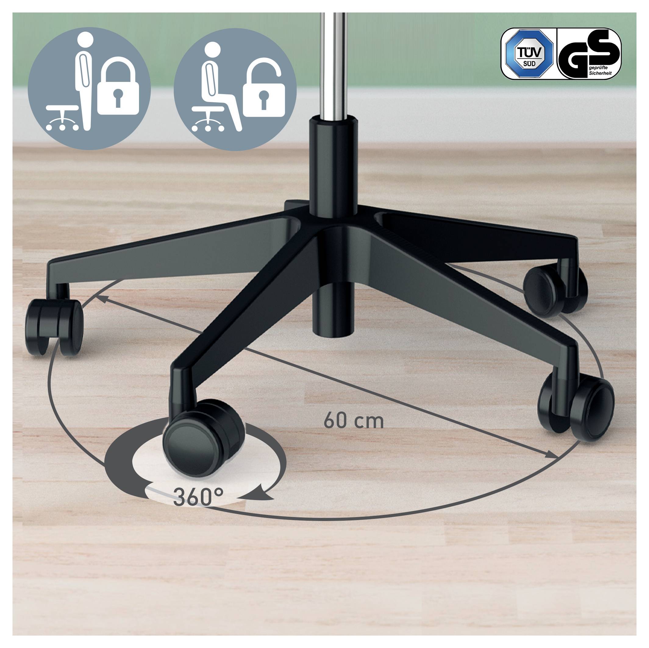 Leitz Sitzhocker Schwarz 65780095