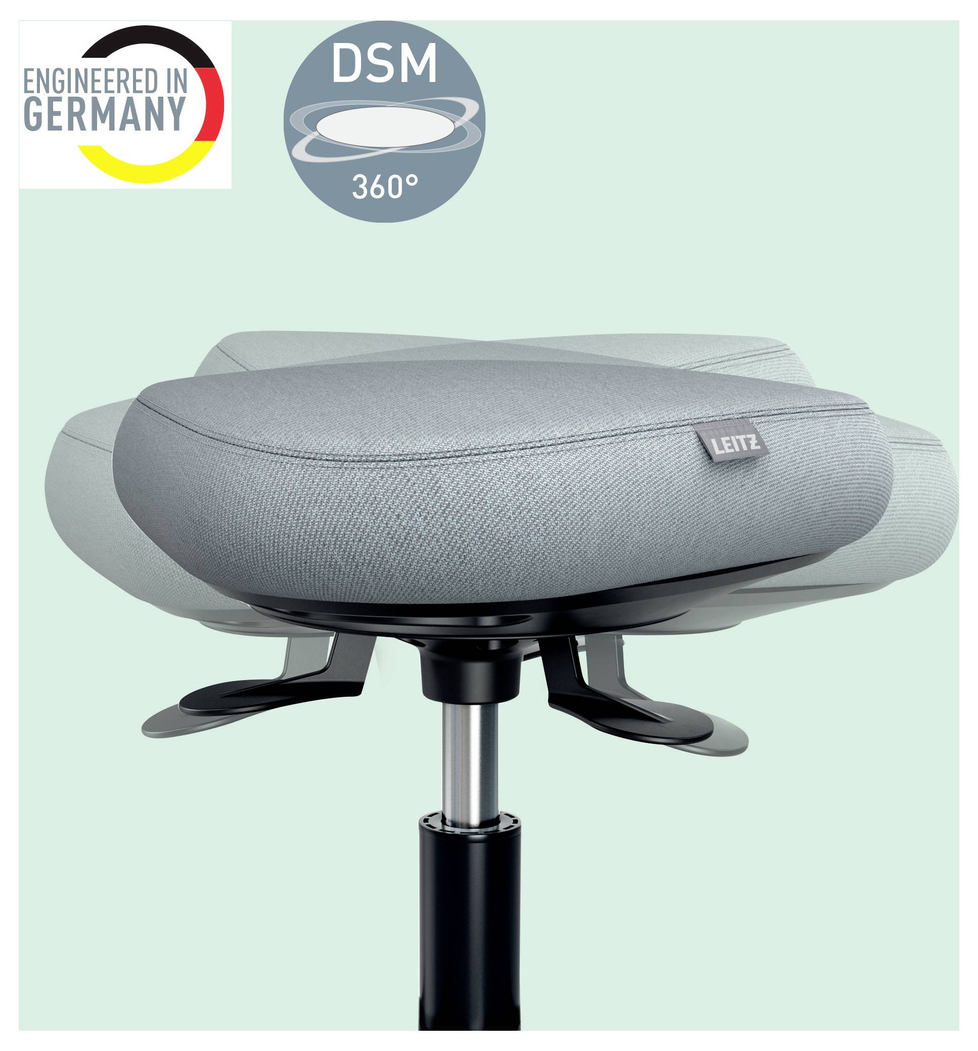 Leitz Sitzhocker Grau, Schwarz 65770095