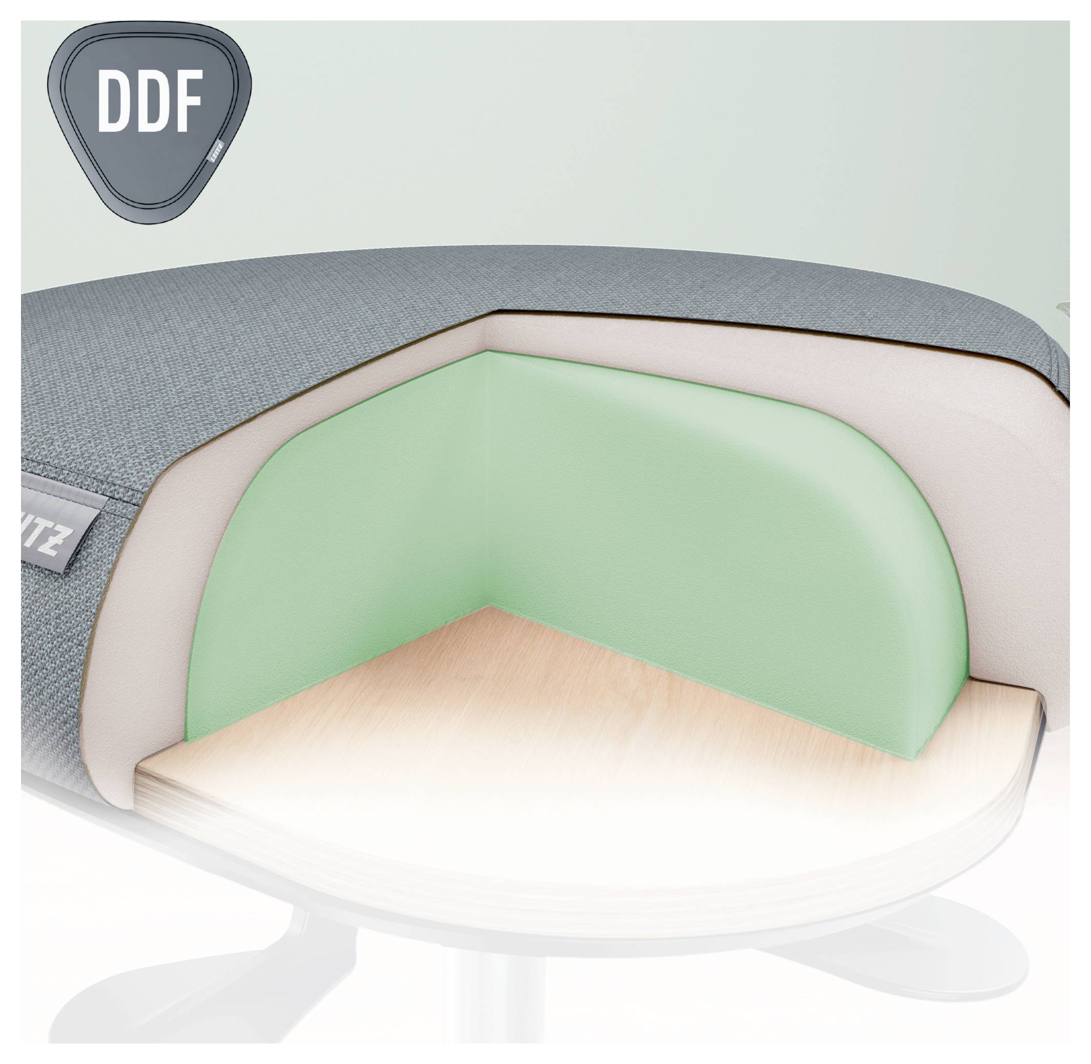 Leitz Sitzhocker Grau, Schwarz 65770095