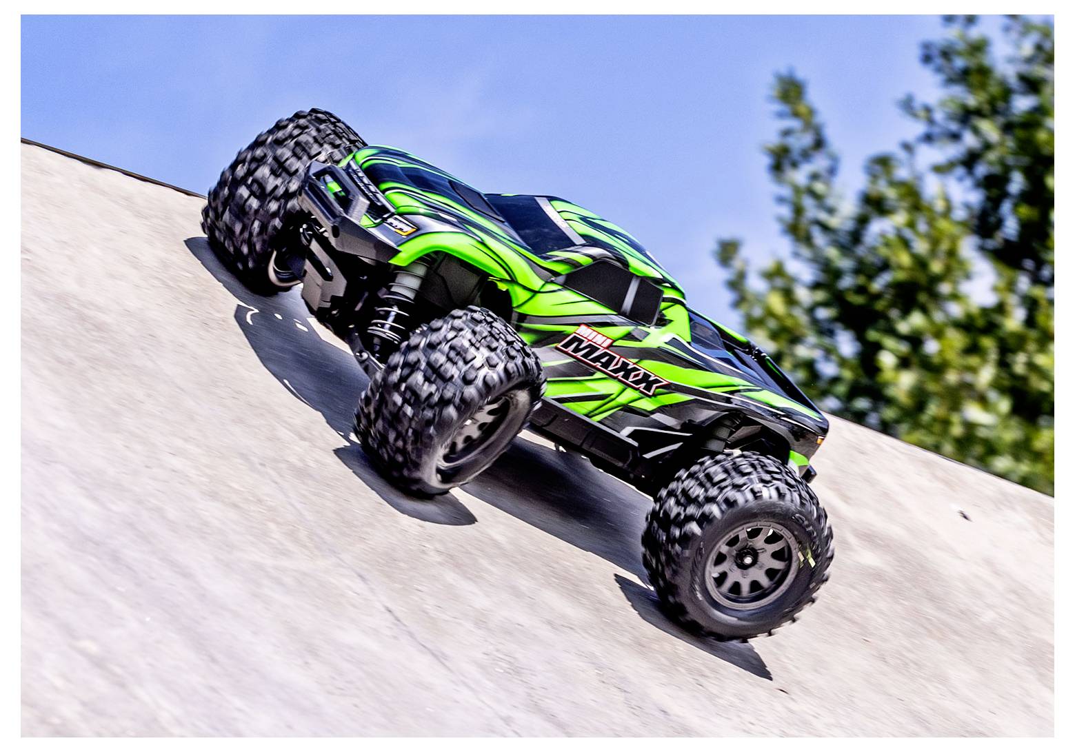 Traxxas Mini Maxx BL-2s Grün Brushless 1:10 RC Modellauto Elektro Monstertruck Allradantrieb (4WD) 2,4GHz