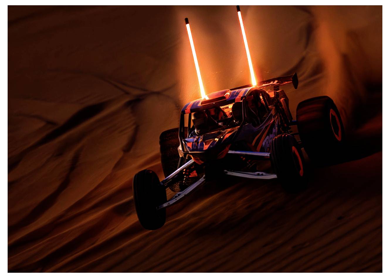 Traxxas Funco Pro Scale Replica Blau Brushless RC Modellauto Elektro Sand Buggy Frontantrieb (2WD) RtR 2,4GHz