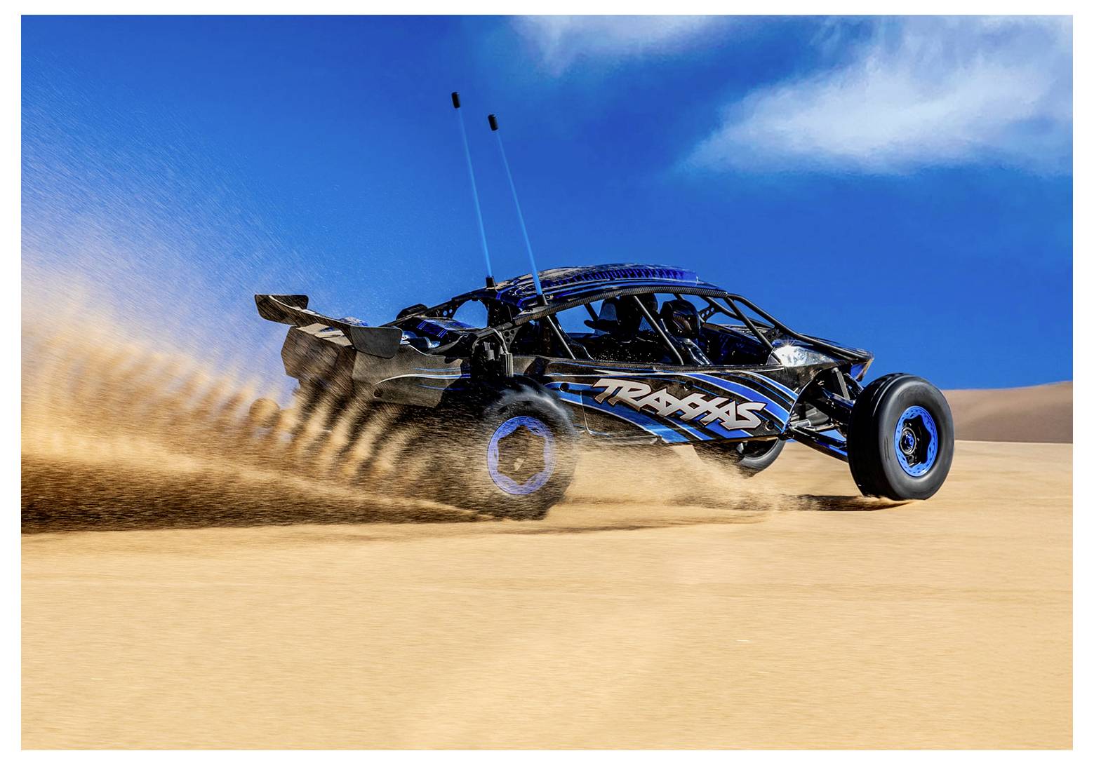 Traxxas Funco Pro Scale Replica Blau Brushless RC Modellauto Elektro Sand Buggy Frontantrieb (2WD) RtR 2,4GHz