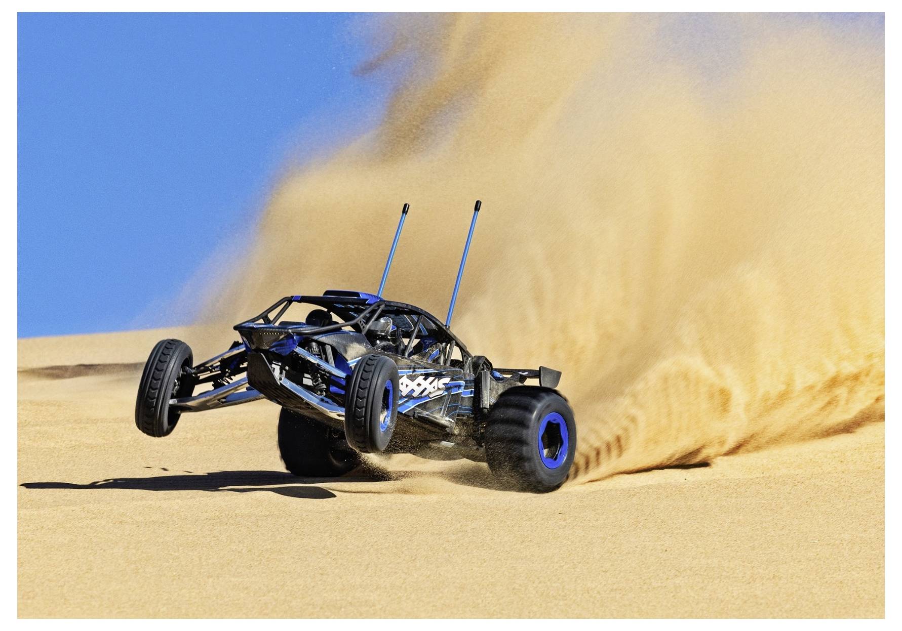 Traxxas Funco Pro Scale Replica Blau Brushless RC Modellauto Elektro Sand Buggy Frontantrieb (2WD) RtR 2,4GHz