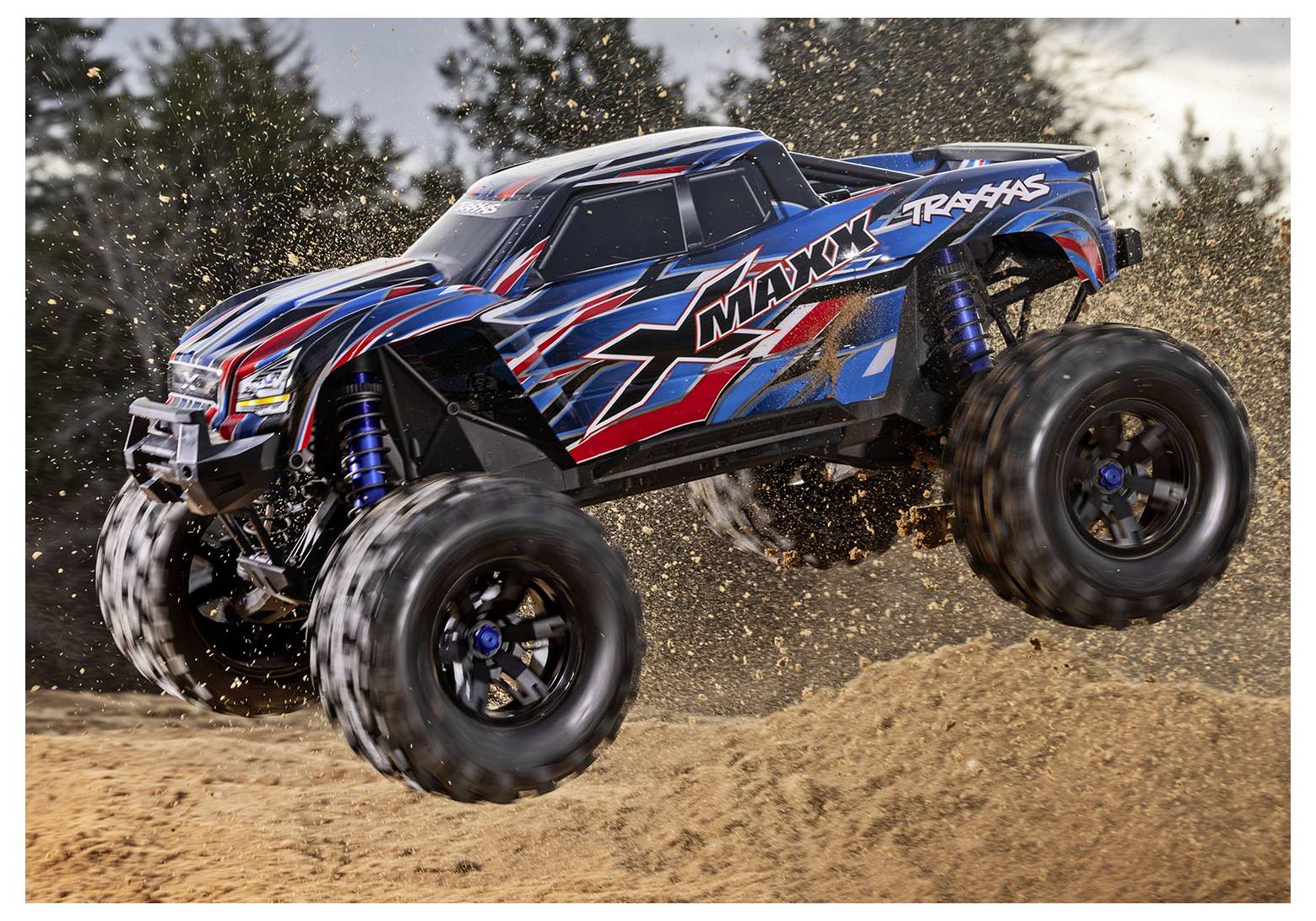 Traxxas X-Maxx Blau Brushless RC Modellauto Elektro Monstertruck Allradantrieb (4WD) RtR 2,4GHz