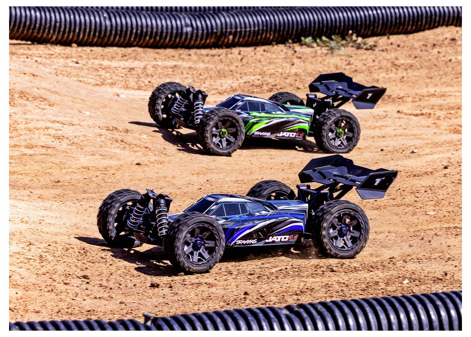 Traxxas Jato 4X4 BL-2s Schwarz Brushless 1:8 RC Modellauto Elektro Buggy Allradantrieb (4WD) RtR 2,4GHz