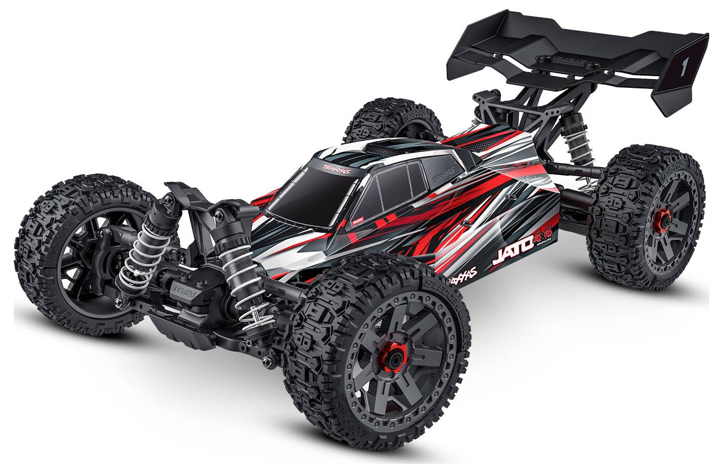 Traxxas Jato 4X4 BL-2s Rot Brushless 1:8 RC Modellauto Elektro Buggy Allradantrieb (4WD) RtR 2,4GHz