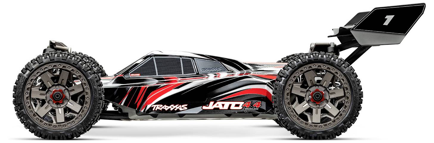 Traxxas Jato 4X4 BL-2s Rot Brushless 1:8 RC Modellauto Elektro Buggy Allradantrieb (4WD) RtR 2,4GHz